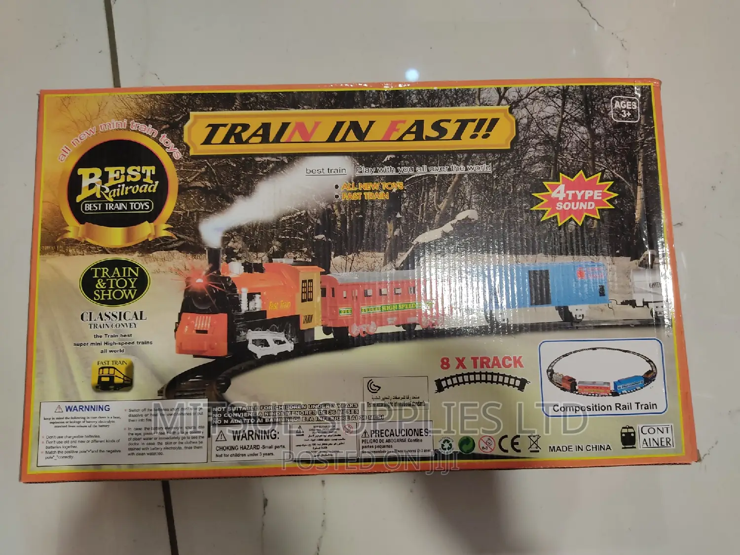 Toy Train for Play With 4 Type Sound Movable -52x32x8cm