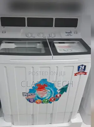 White 12.5 Kg Icona Twin Tub Washing Machine Top Load