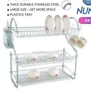 Nunix Dish Rack 3 Tier Drain Board DR3S