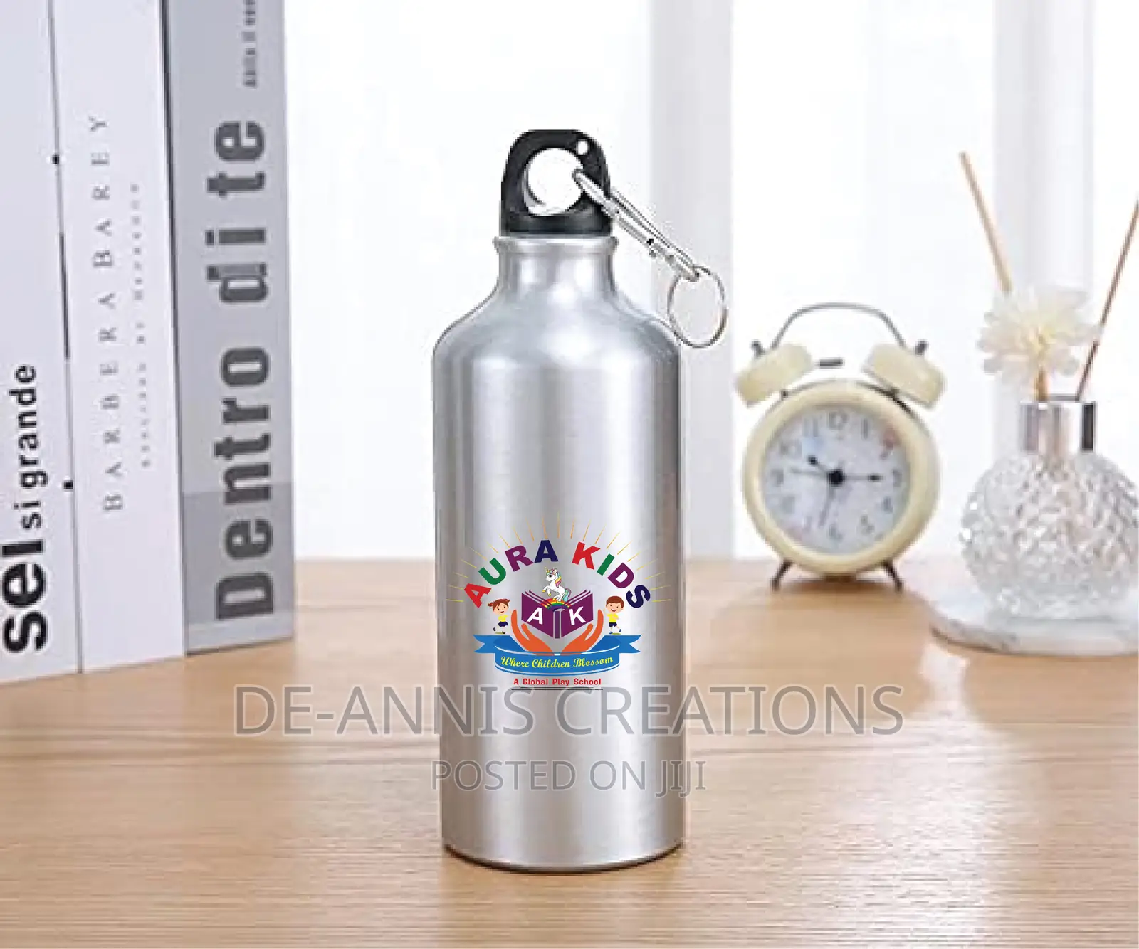 600ml Silver Water Bottle
