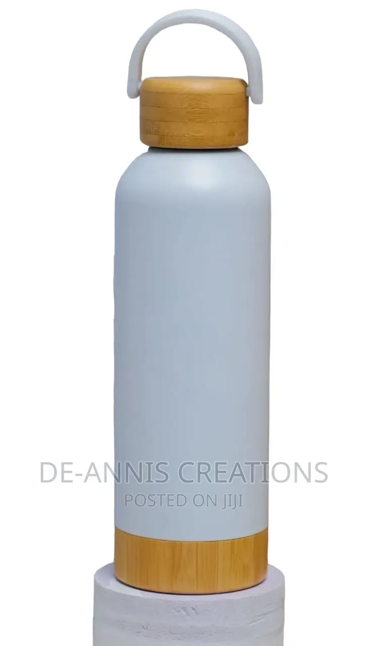 500ml Bamboo Thermal Bottle With Lid Bottom