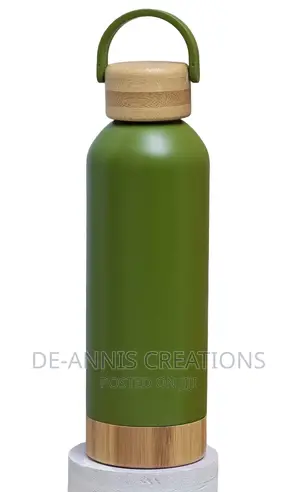 500ml Bamboo Thermal Bottle With Lid Bottom