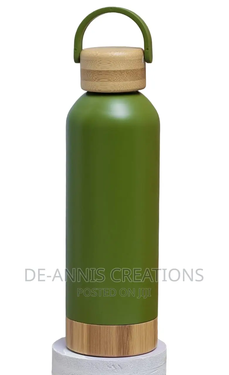 500ml Bamboo Thermal Bottle With Lid Bottom