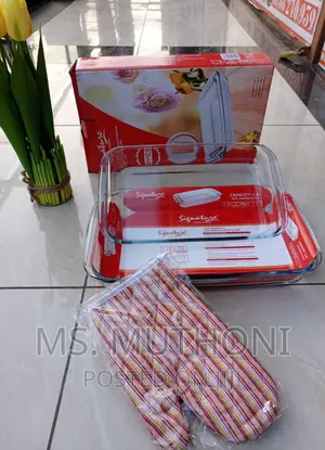2pcs/Set High Borosilicate Glass Baking Tin