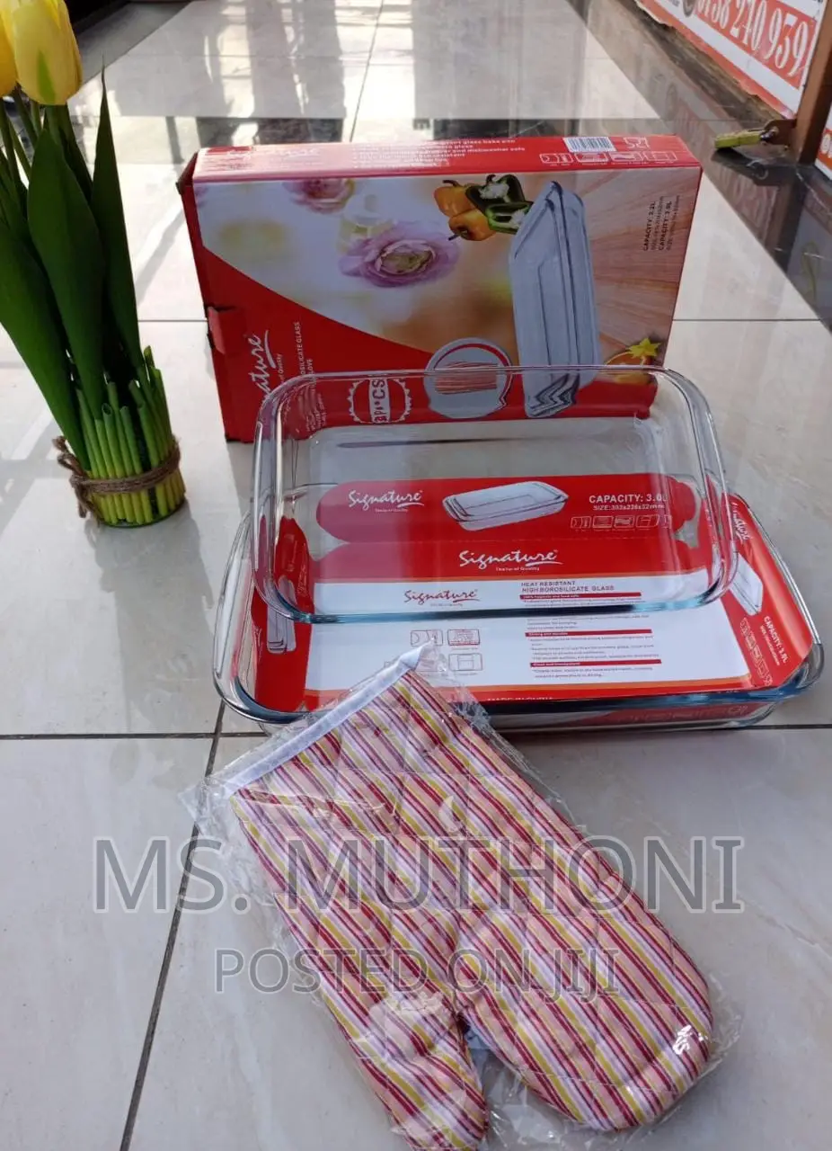 2pcs/Set High Borosilicate Glass Baking Tin