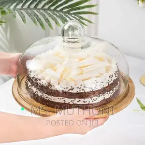 30 Cm Clear Glass Cake Cover