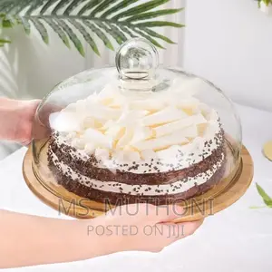 30 Cm Clear Glass Cake Cover