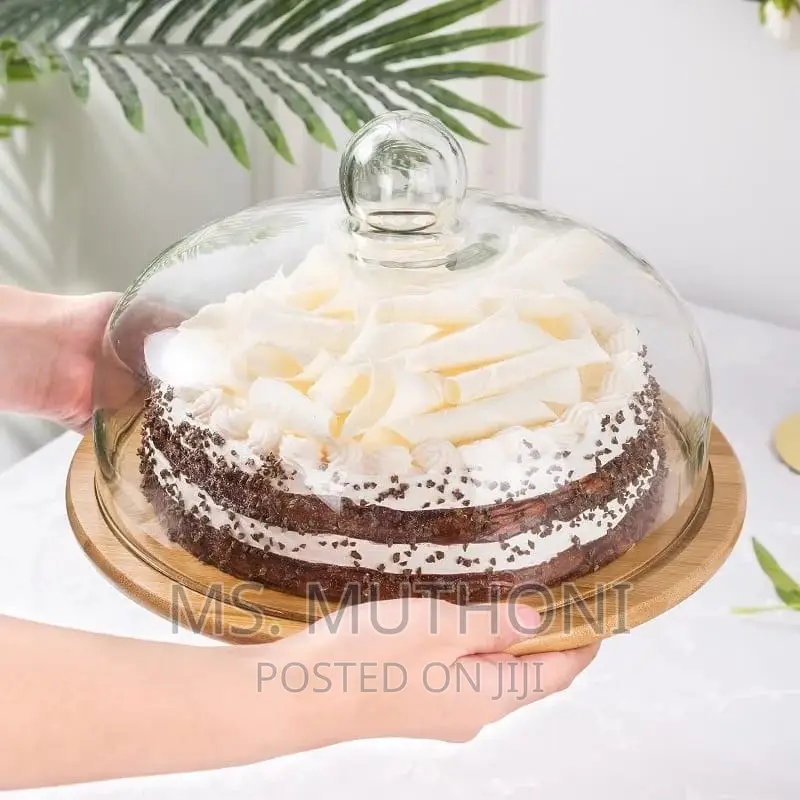 30 Cm Clear Glass Cake Cover