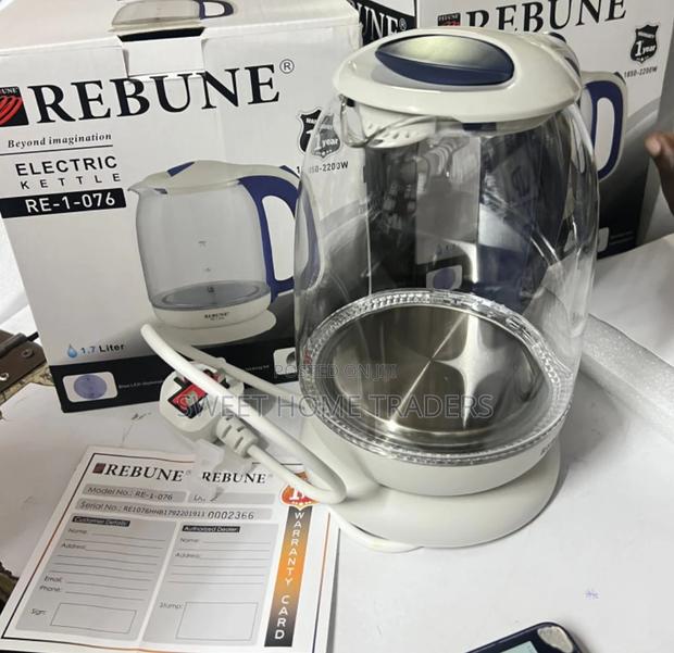 Glass Rebune Kettle 1.7 LTRS Illuniniting Warranty 1 Year