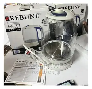 Clear Glass Rebune Kettle 1.7 LTRS Illuniniting