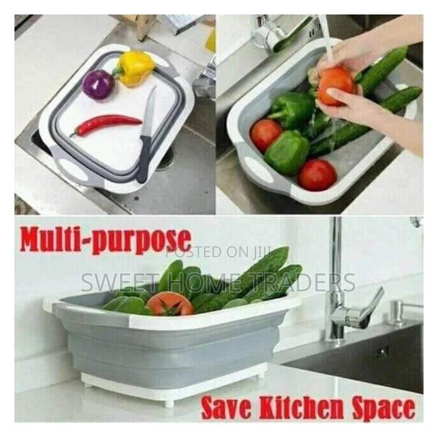 Collapsible Foldable Chopping Board, Trough and Drainer 