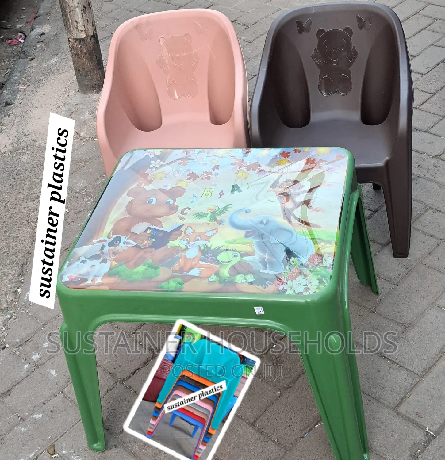 Kids Study Table and Chairs Set