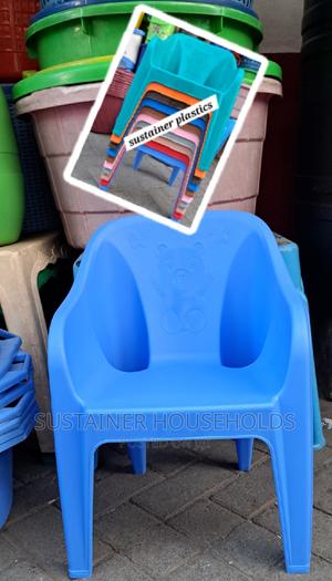 Baby Blue Children Plastic Chairs - thumbnail 2