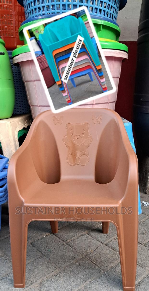 Brown Plastic Chairs for Kids - main view