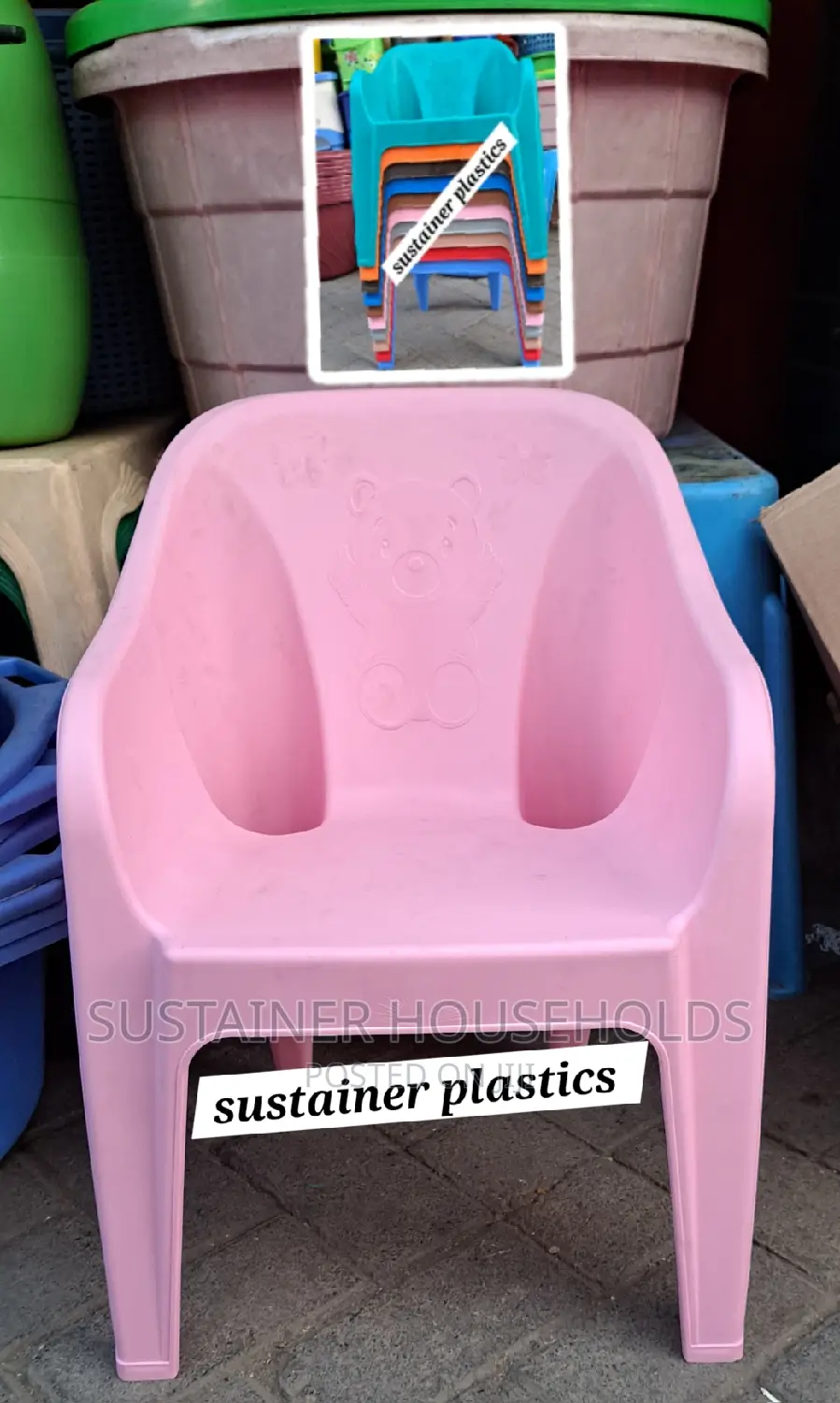 Girls Pink Plastic Chairs for Kids