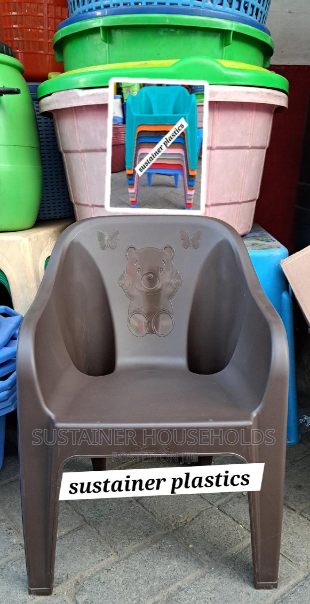 Dark Brown Kids Plastic Chairs - main view