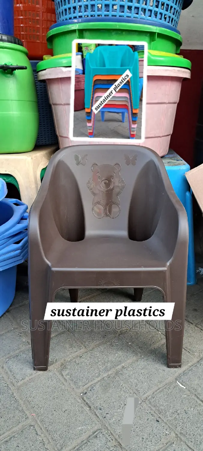 Dark Brown Kids Plastic Chairs