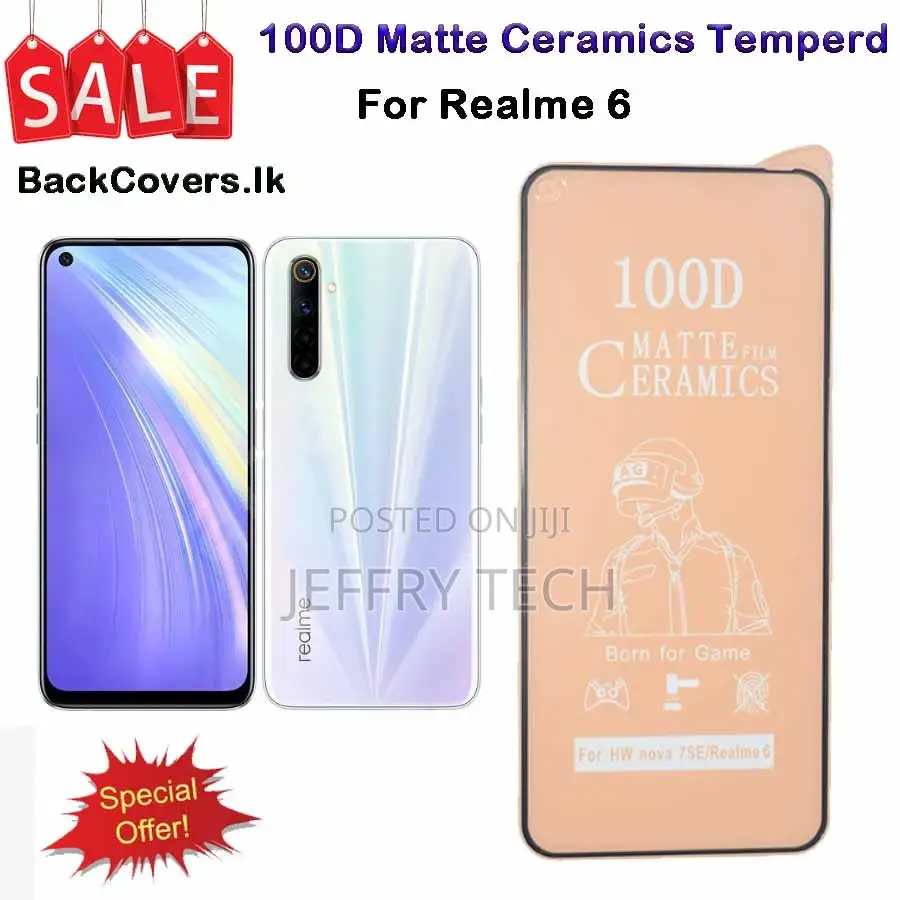 Realme 6 Matte Ceramics Tempered Glass / Screen Protector