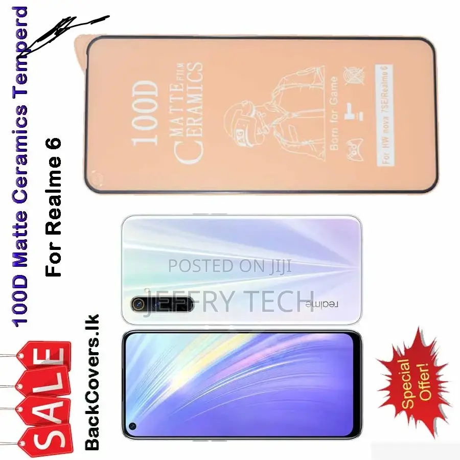 Realme 6 Matte Ceramics Tempered Glass / Screen Protector
