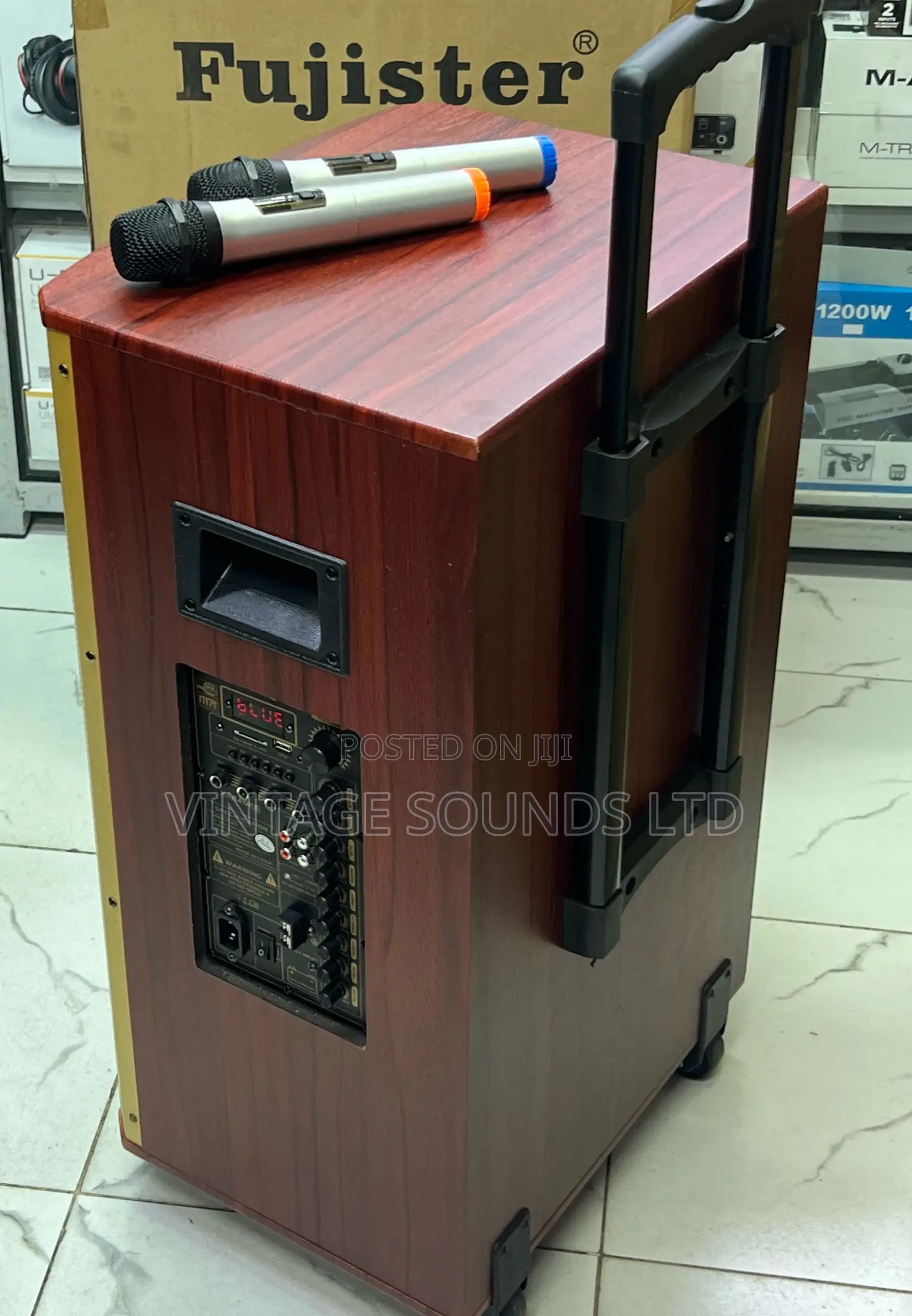 Fujister F-605 Speaker Powered With Two Wireless Microphone