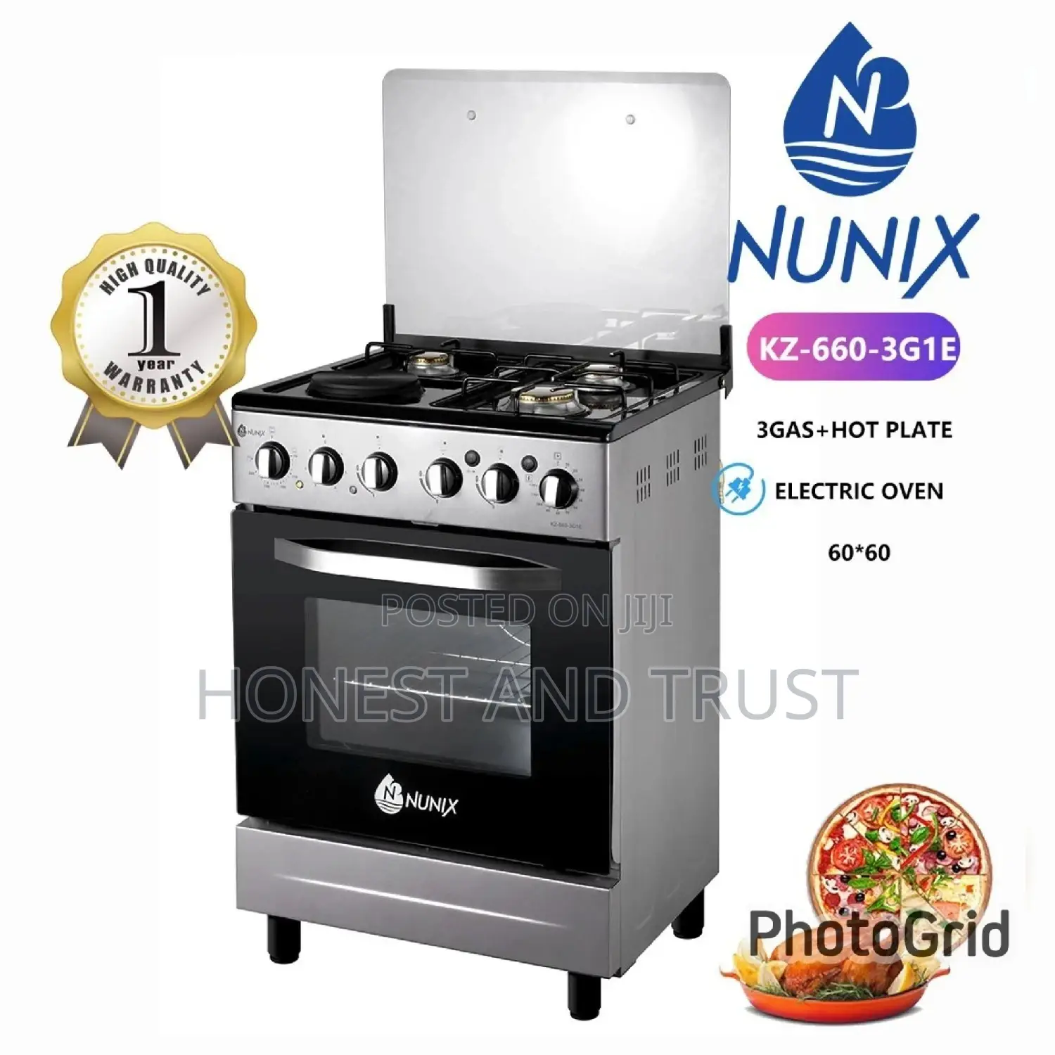 Nunix 3+1 Cooker 60 by 60