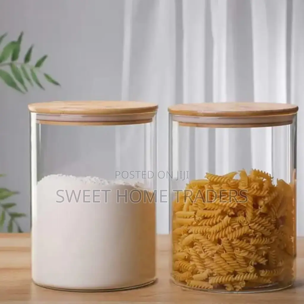 Large Capacity Glass Storage Containers With Bamboo Lids