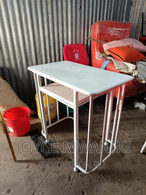Manicure Table With Marble Tops, White. - main view