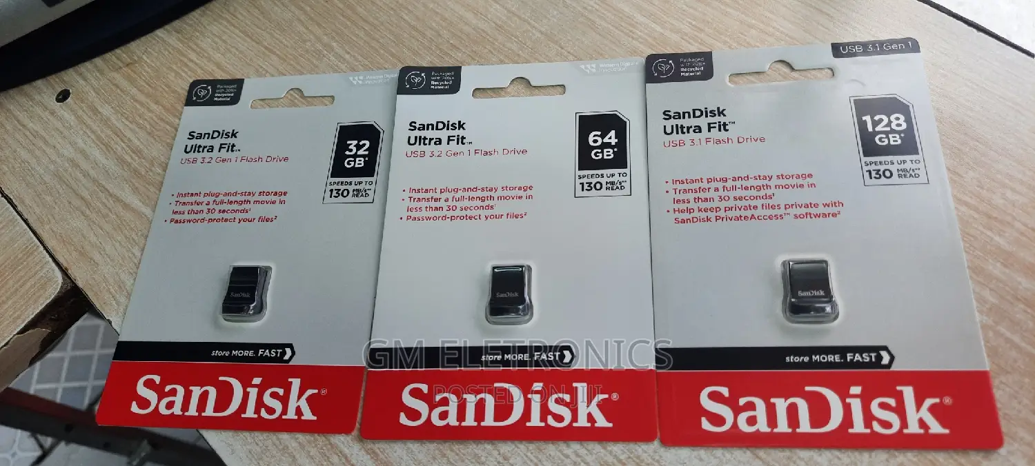 Sandisk USB 3.1 Ultra Fit Flash Drive.(32gb, 64gb 128gb)