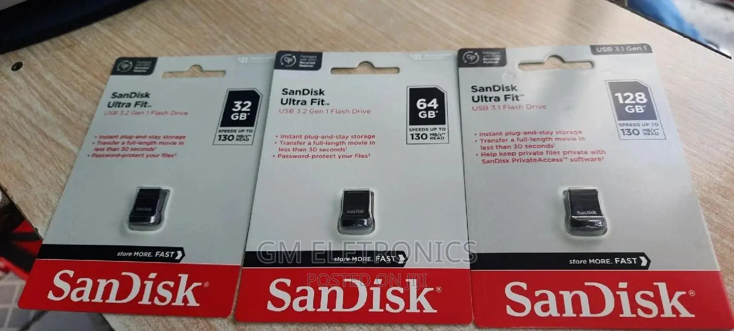 Sandisk USB 3.1 Ultra Fit Flash Drive.(32gb, 64gb 128gb)