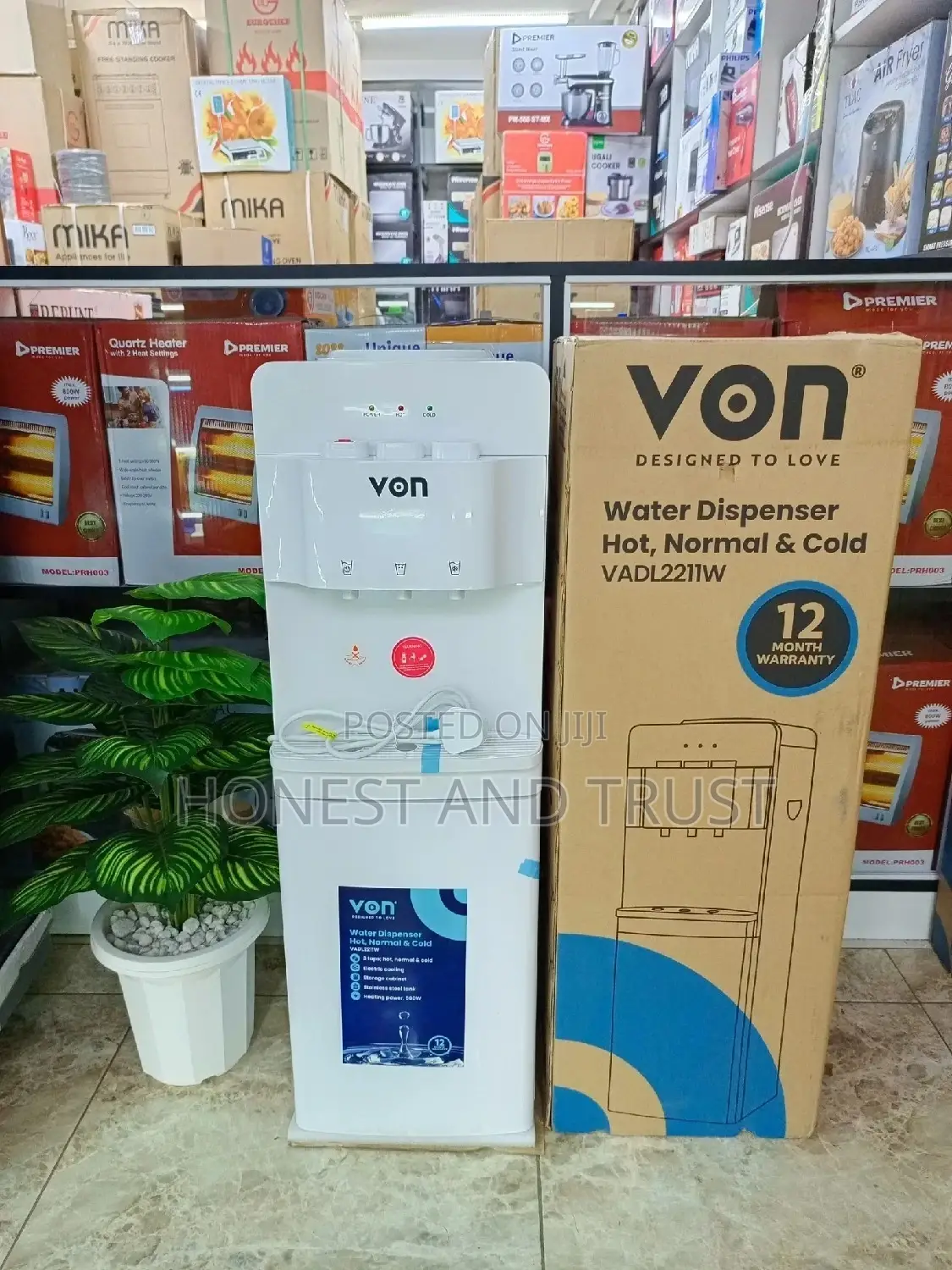 Von Water Dispenser(Hot,Cold and Normal )Top Load