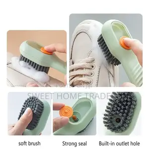Shoe/Cloth Scrub Brush With Soap Dispenser