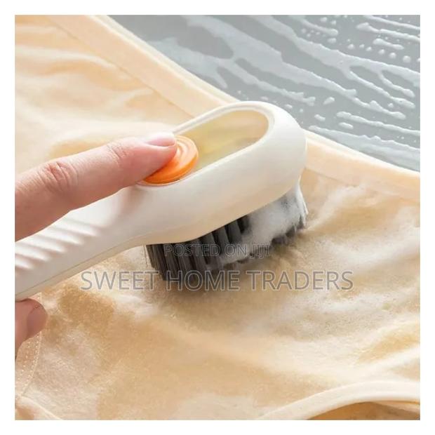 Shoe/Cloth Scrub Brush With Soap Dispenser, - main view