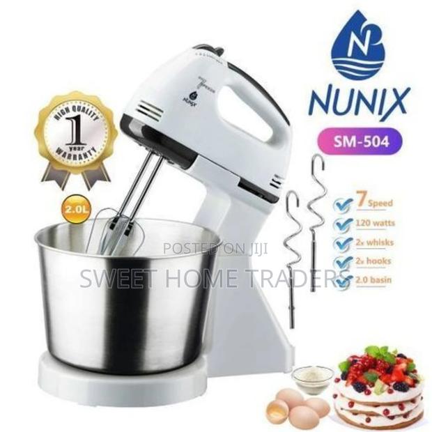 Nunix 7 Speed Hand Mixer With Bowl-2l - main view
