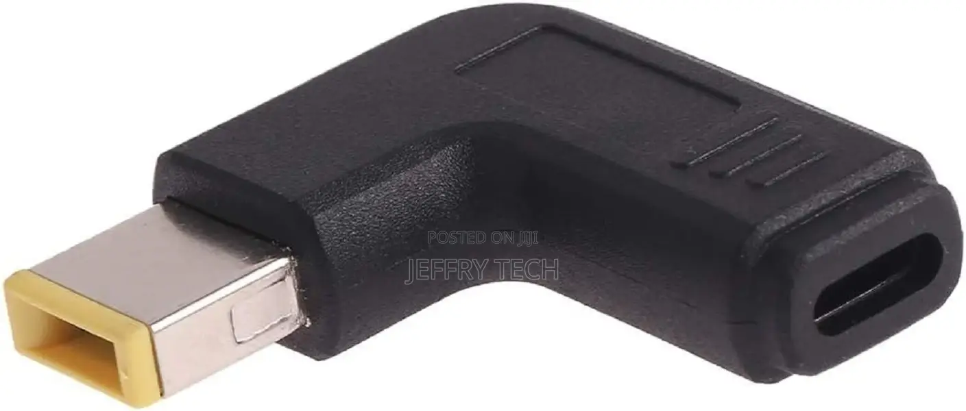 USB-C/Type-c Female to Lenovo Big Square Male Plug Elbow Ada
