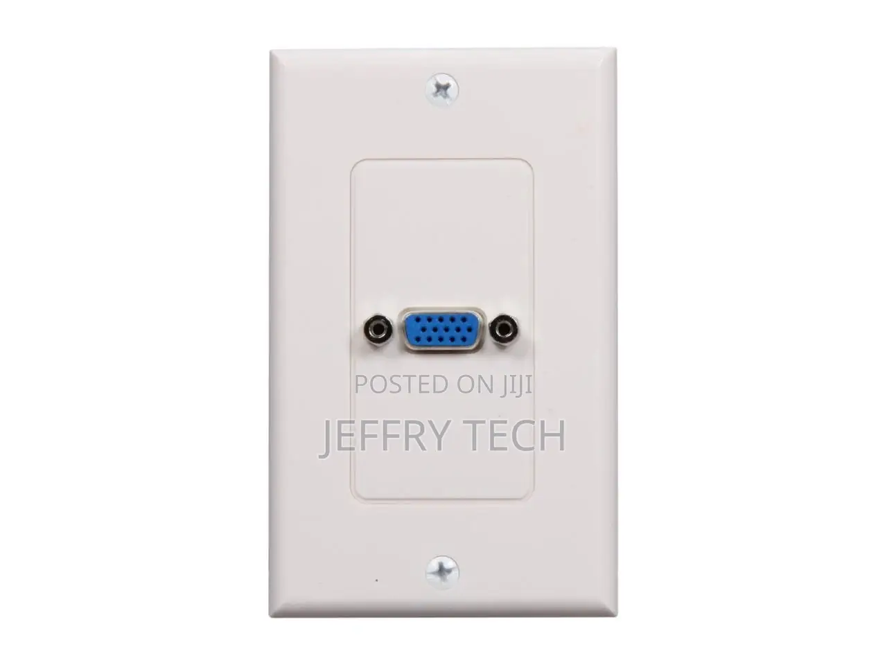 VGAPLATE Single Outlet 15-Pin Female VGA Wall Plate - White