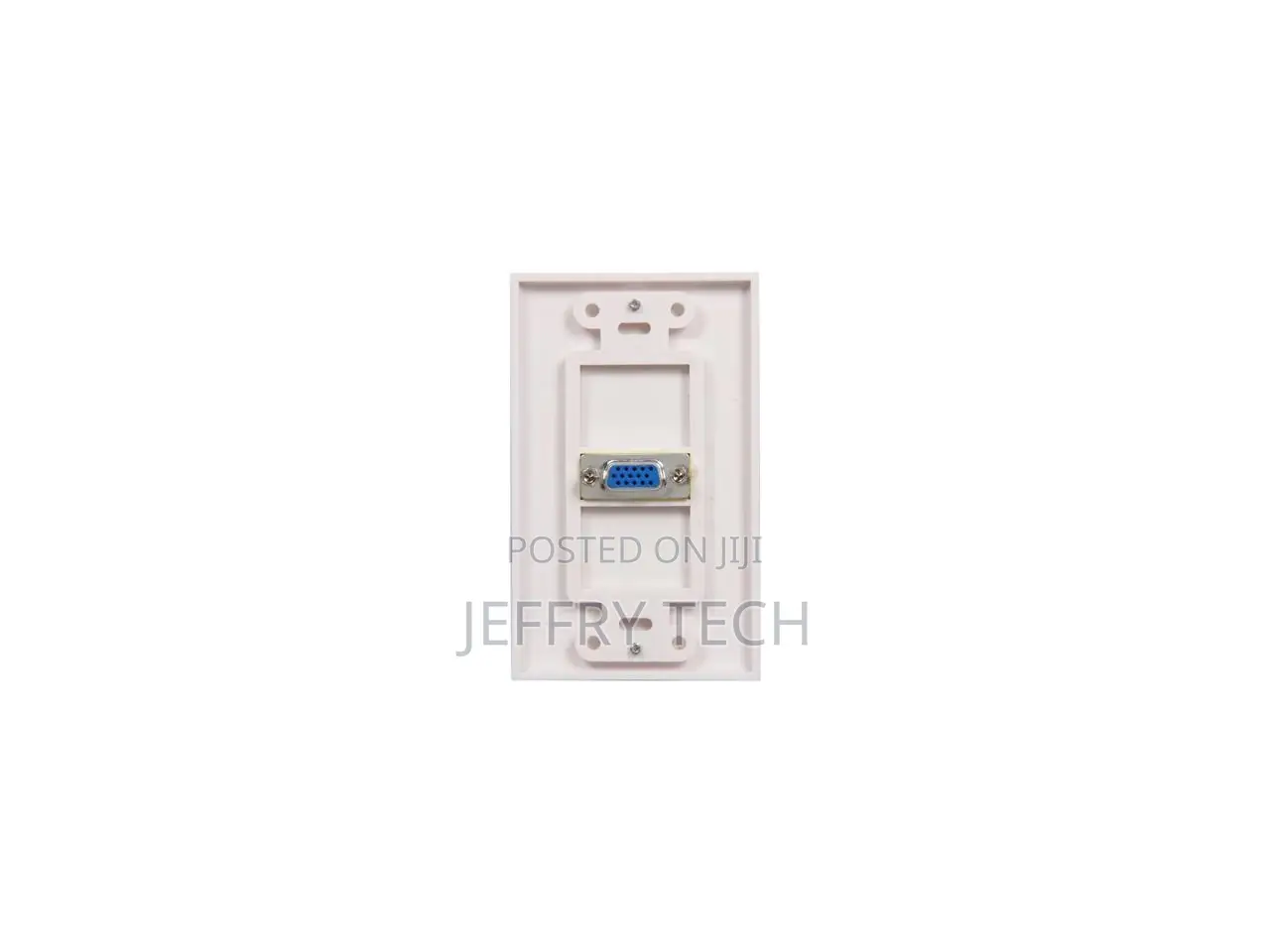 VGAPLATE Single Outlet 15-Pin Female VGA Wall Plate - White