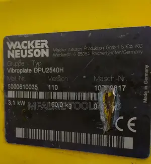 Compactor Plate Wacker 160kg Forward/Reverse Diesel Ex-Uk
