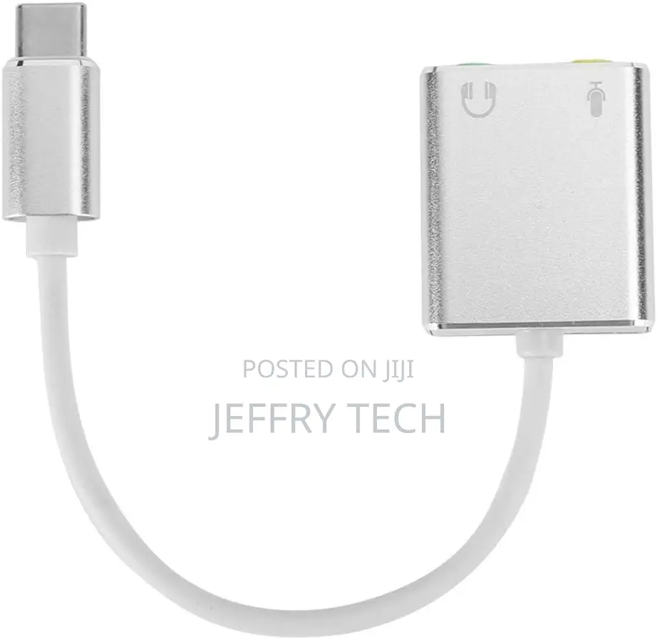 USB C Audio Adapter External Stereo Sound Card With 3.5mm He