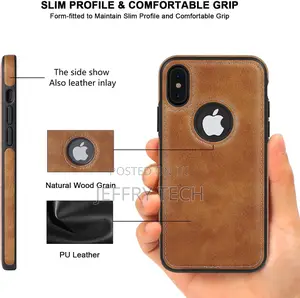 Vegan Leather Phone Case for iPhone X iPhone Xs Luxury Ele
