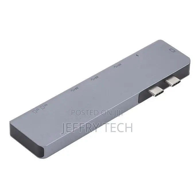 7 In1 USB-C to Type-C 3USB 3.0 Hub RJ45 Ethernet Micro SDTF