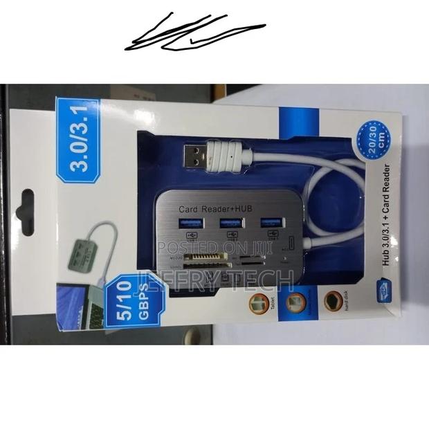 3 Port USB 3.0 Hub With Card Reader MS SD M2 TF Multi-in-1 M - thumbnail 2