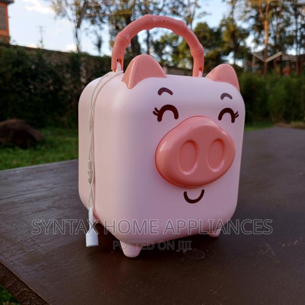 Pink Kids Piggy Bank With Key