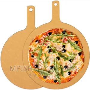 Bamboo Pizza Plate Chop Board, 26cmx36cm And 18cm X26cm