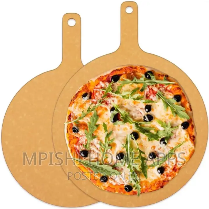 Bamboo Pizza Plate Chop Board, 26cmx36cm And 18cm X26cm