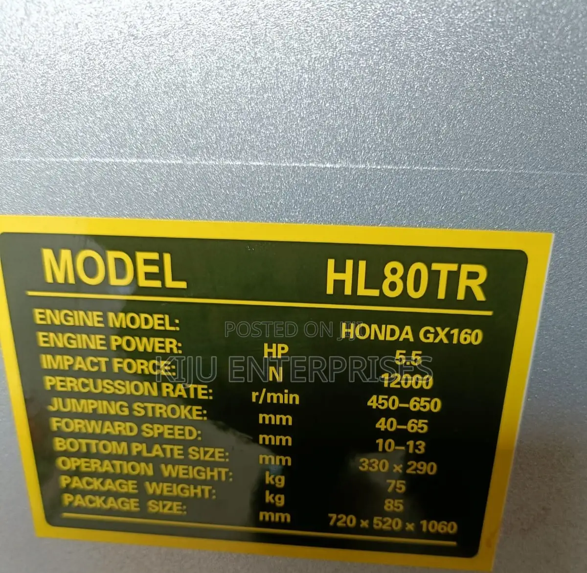 Tamper Rammer Available Honda Machine