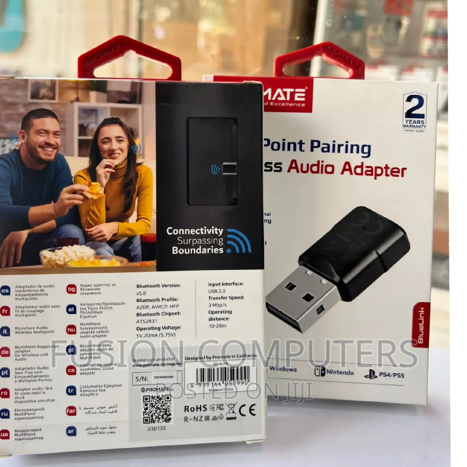 Promate Bluelink Multipoint Pairing Wireless Audio Adapter