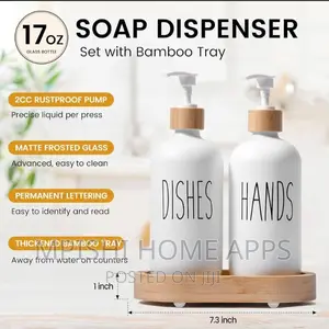 2pcs Kitchen Sink Dish SOAP//LOTION Dispenser, Each 500 Ml