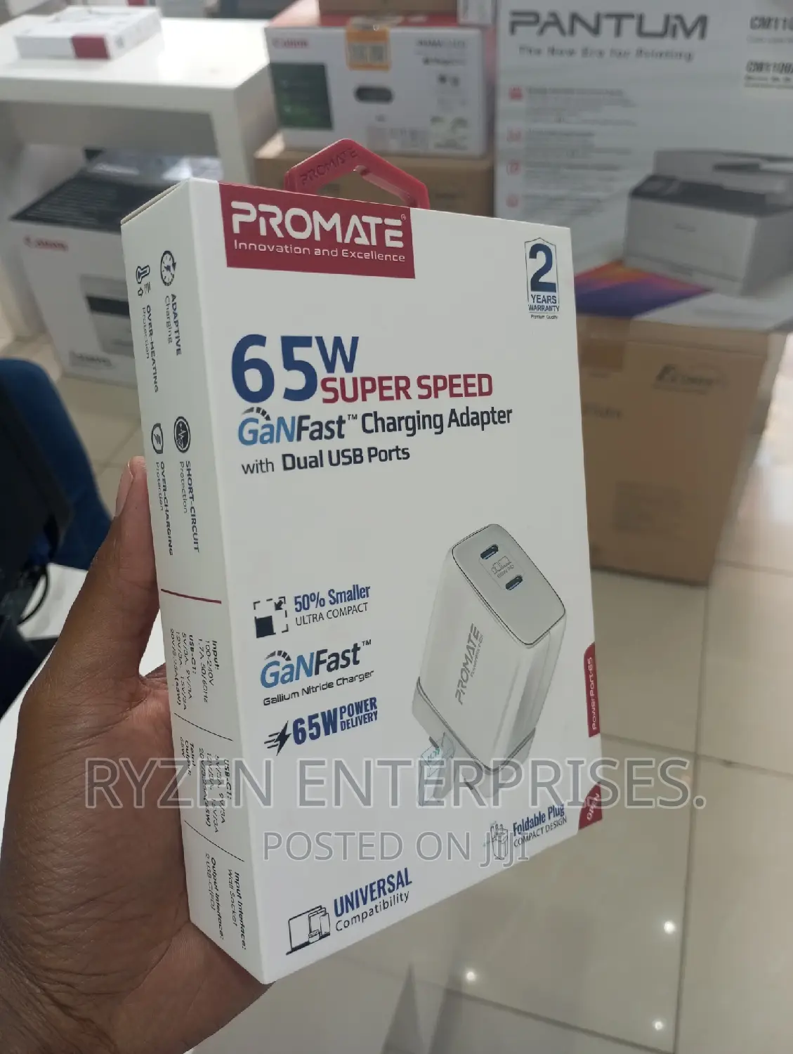 Promate 65W Charger/ 65W Charging Adapter Promate