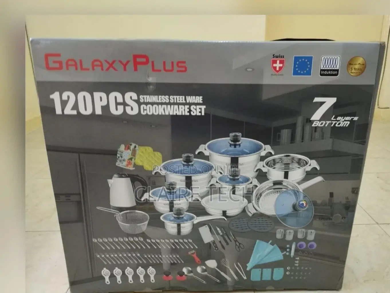 120 Pieces Cookware Set Stainless Steel