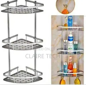 Boutique 3 Layer Stainless Corner Shelf